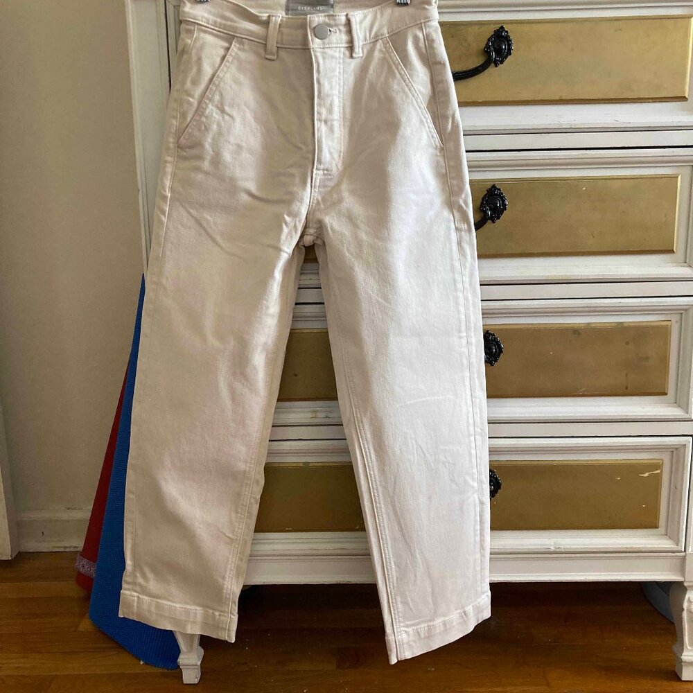Everlane Straight-Leg Cropped Chino in Sandstone Size 0